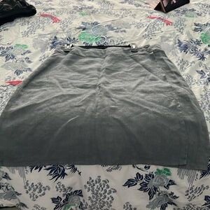 Eileen Fisher | blue-gray wrap around skirt